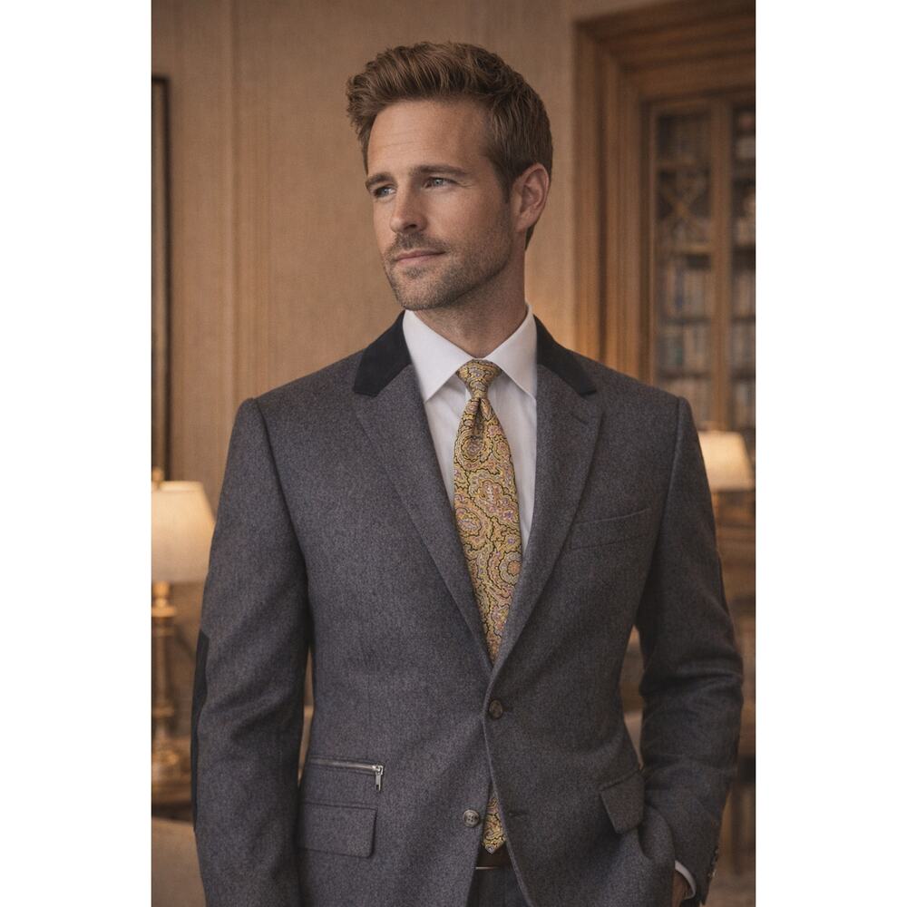 Robert Talbott Silk Paisley Tie Made USA EUC